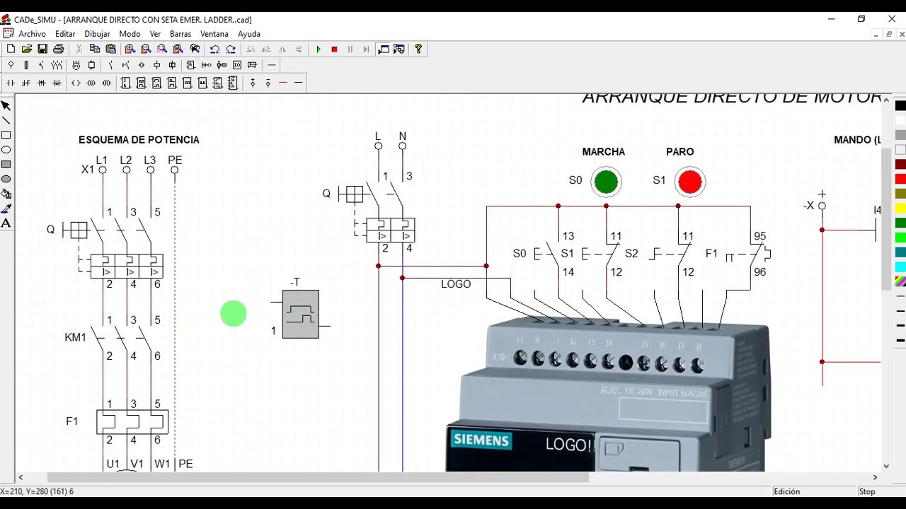 2 💻 Arranque Directo De Motor Lógica Programada Ladder Cadesimu