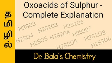 Oxoacids of Sulphur super tricks  in Tamil group 16 || class 12 || NEET || JEE