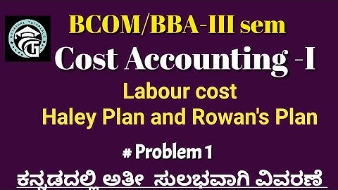 Problems on Labour cost -Halsey