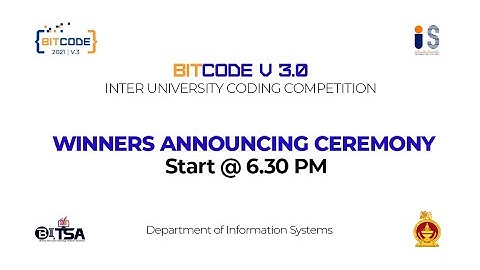 Awarding Ceremony | BITCODE v3.0 | Inter-University Coding Competition |  BITSA | RUSL