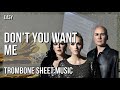 SUPER EASY Trombone Sheet Music: How to play Don't You Want Me by The Human League