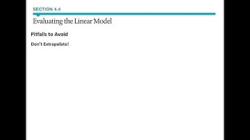 4.4 Evaluating the Linear Model Pitfalls to Avoid - Don