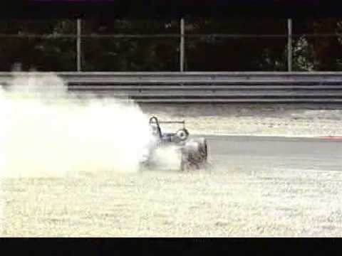 Several British F3 crashes at Monza 2005