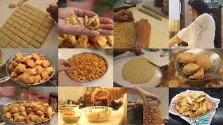 8 तरह की स्पेशल मसाला , स्टफ्ड नमकीन , मीठी  मठरी || Snacks , Mathri , Namkeen for Festivals