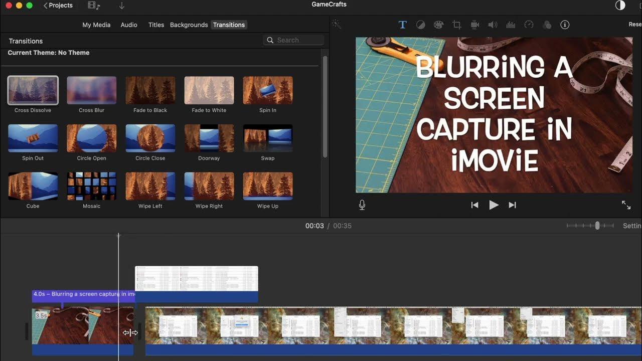 How to blur parts of a screen capture in iMovie YouTube
