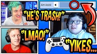 TFUE TRIES TO LET NOOB WIN, GHOST AYDAN ABUSES AIM ASSIST - FUNNY FORTNITE MOMENTS