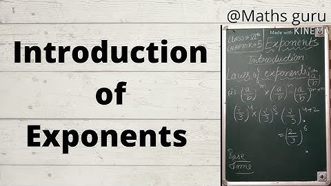 Introduction of Exponents, Chapter-5 || Exponents for Class 7th || R S aggarwal