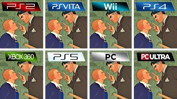 Bully (2006) PS2 vs PS Vita vs Wii vs PS4 vs XBOX 360 vs PS5 vs PC vs PC Ultra