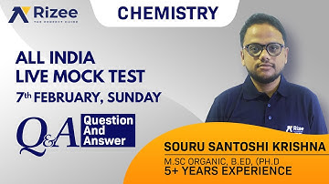 JEE Mains 2021 | All India Live Mock Test | Chemistry - Solved Q&A | Rizee