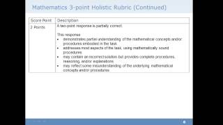 Math Scoring 9 Three-Point Rubric