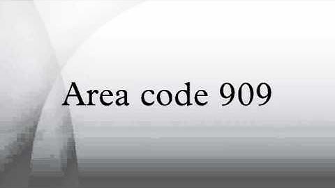 Area code 909