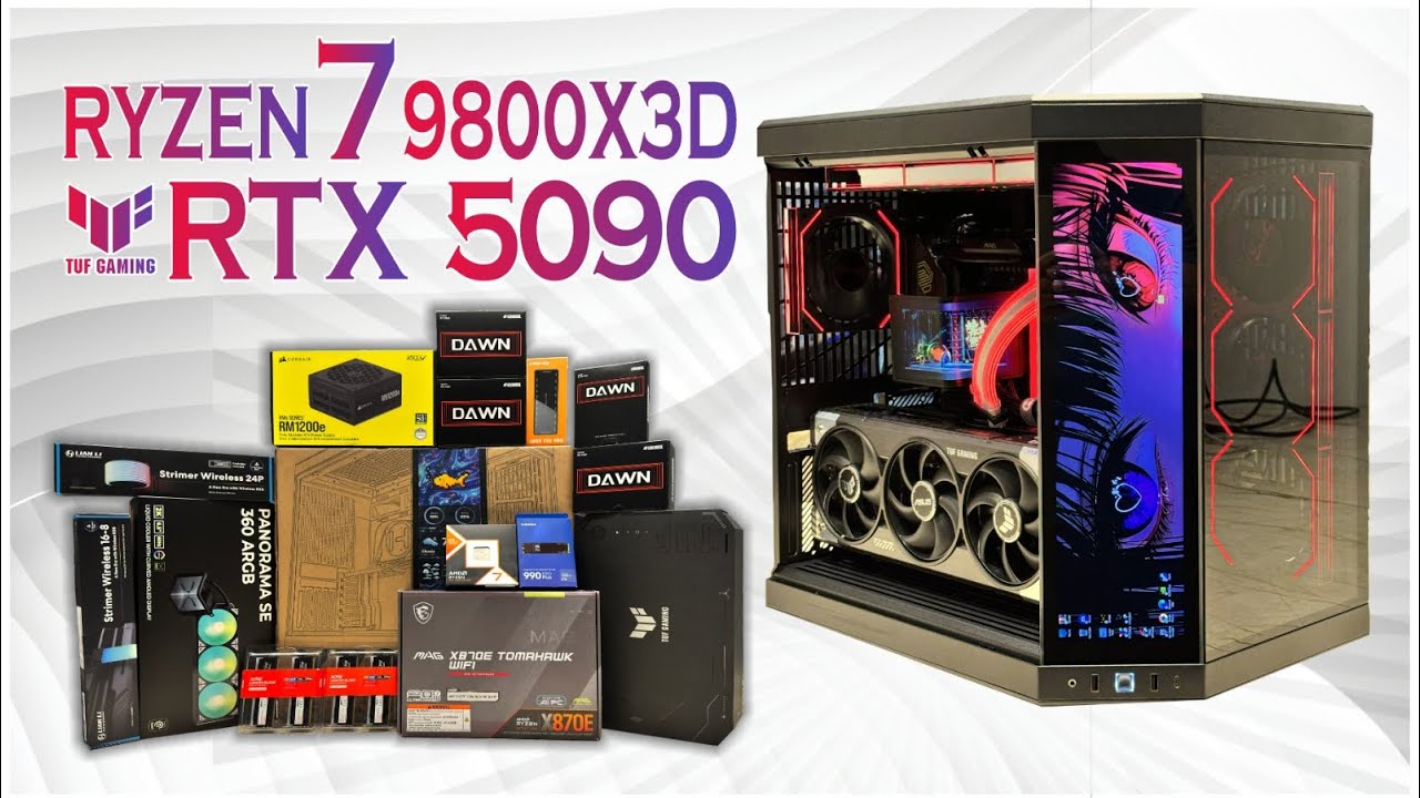 Ultimate RGB Build | RTX 5090 + Ryzen 7 9800X3D + Lian Li Strimer Cables