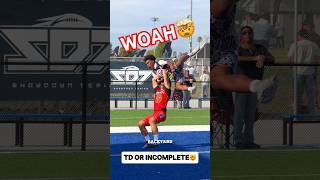 Is this a touchdown or incomplete⁉️🤔 #blur #footballshorts #footballskills #footballplayer #viral
