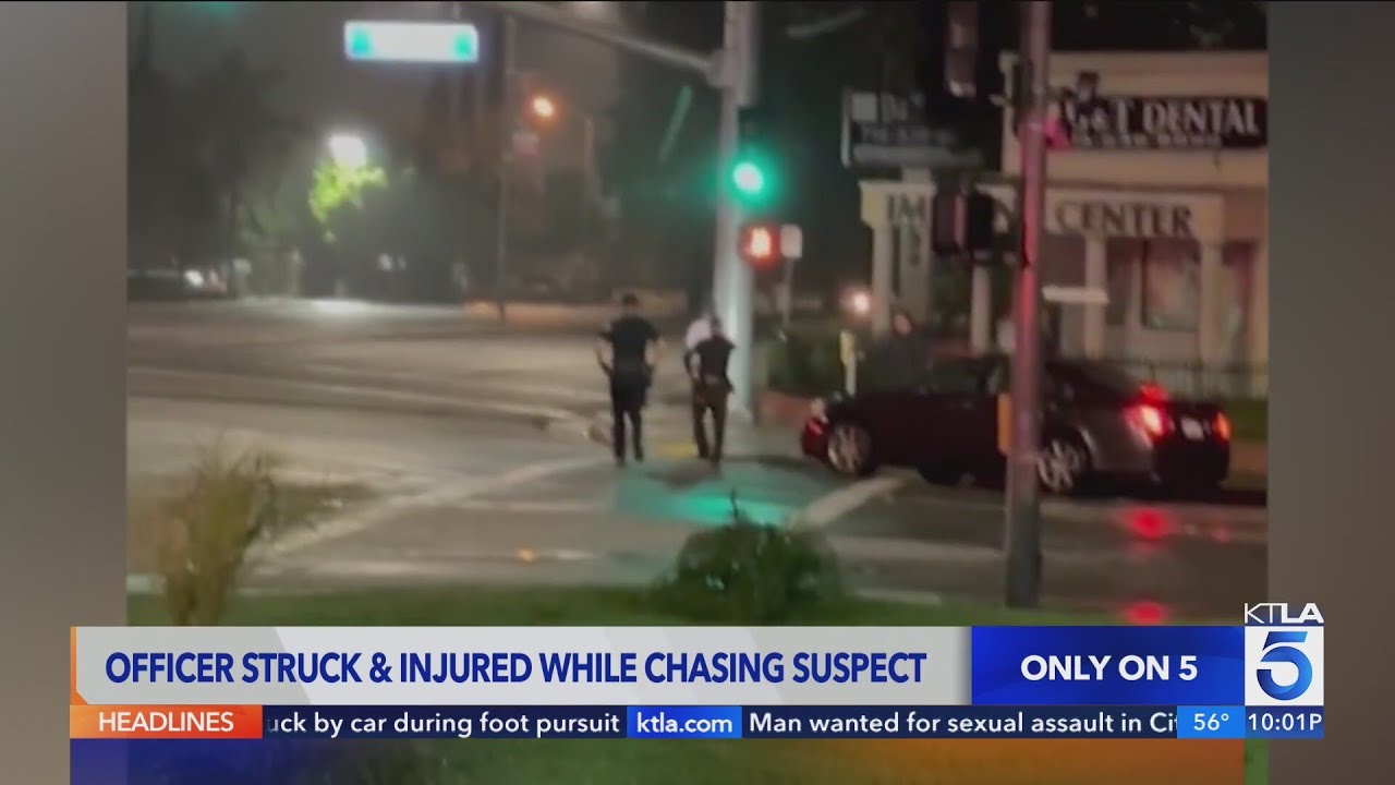 Garden Grove officer struck by motorist during foot chase