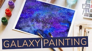 How to Paint a Watercolor Galaxy #watercolortutorial