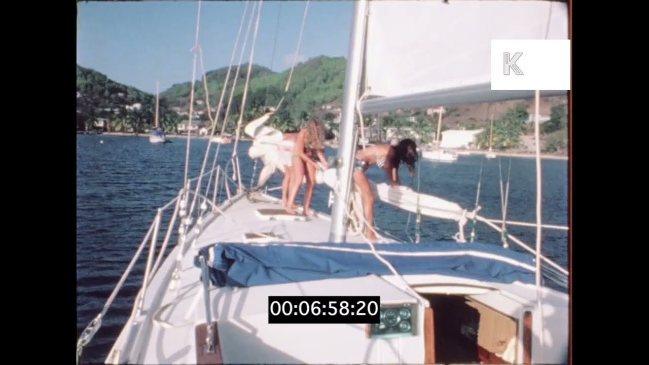 1970s Bequia, Grenadines, Sailing Trip, Luxury Holiday, 16mm