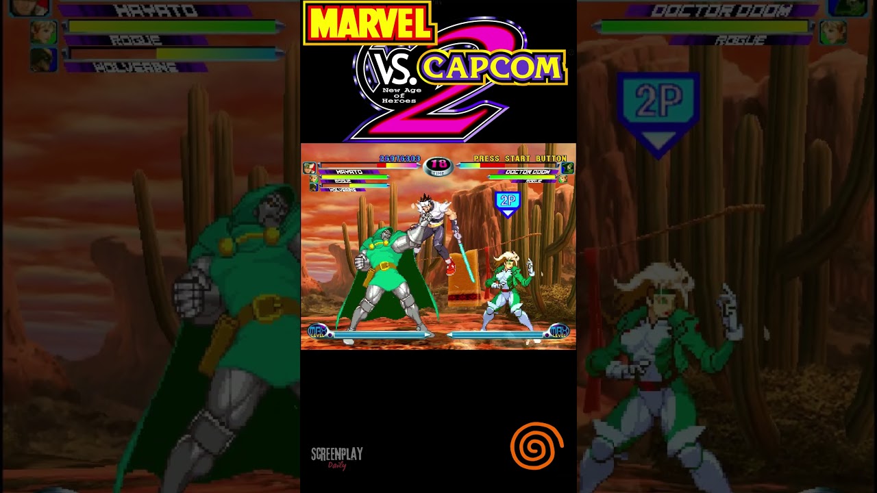 Marvel vs Capcom 2 Dreamcast Gameplay #7