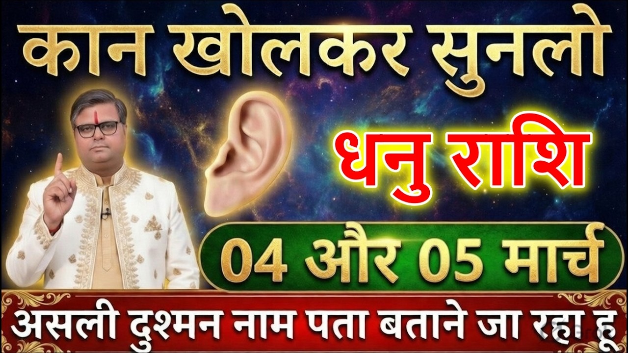 धनु राशि वालों 04 और 05 मार्च 2026 मेरा भविष्यवाणी आज तक गलत नहीं हुआ बड़ी खुशखबरी@dhanujyotish9368