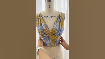 Making a corset v neck floral chiffon mini dress #dress #sewing #prom #creative #hautecouture