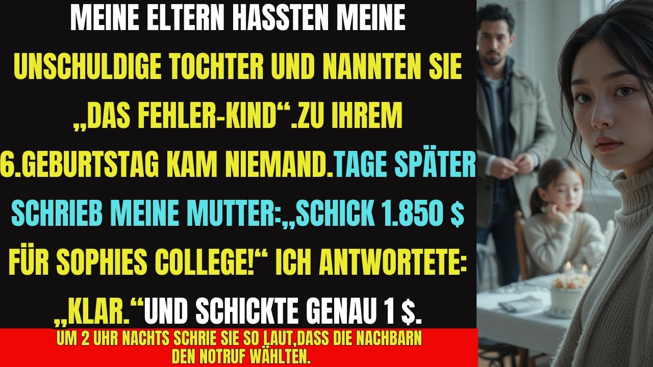 🔥 „Niemand kam zum Geburtstag meiner Tochter… dann forderte meine Mutter Geld“