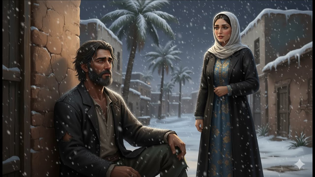 قصة#امرأة_مطلقة_فقيرة_استضافت_رجلاً_متسولاً في ليلة شتاء باردة، و سر الرجل المتسول