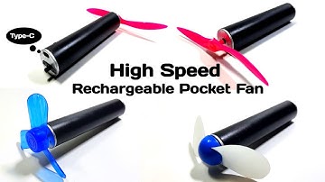How to make rechargeable hand fan from dc motor at home | pocket fan.