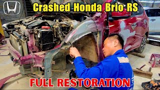 Can This Honda Brio RS Be Saved  Extreme Dent Repair & Full Paint Job