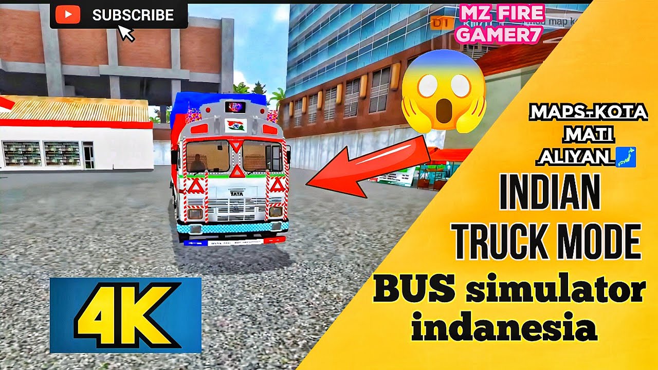 BUS simulator indanesia | Truck Mod Android 😍Maps Kota mati🗾 |#games #bussid #bussidindonesia#shorts
