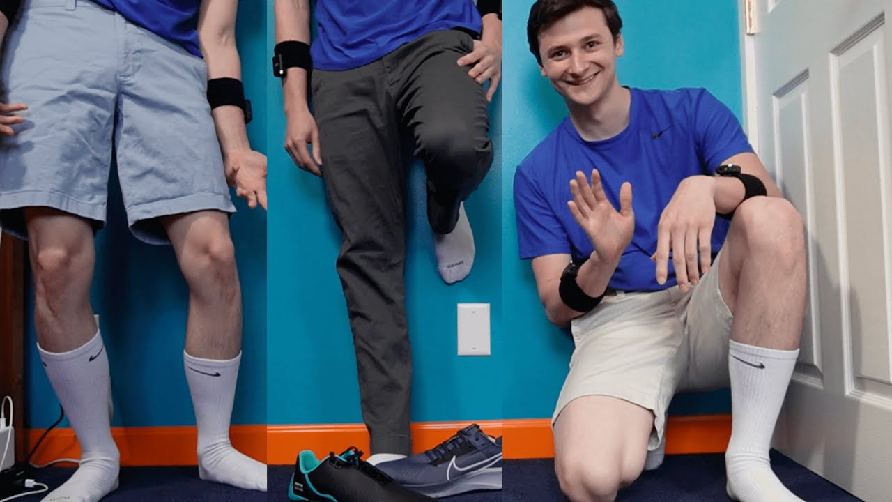 ASMR lower Body Tapping & new Clothes Scratching