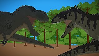 : giganotosaurus vs vastatosaurus rex | dinosaur battle | PPANIMAN | animation