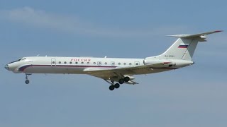 Посадка Ту-134 ВКС РФ на аэродром Бельбек