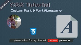 How to custom font and using font awesome in CSS