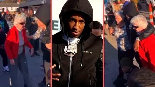 NBA YoungBoy Meets Two 90 Year Old Fans While Giving Out Thanksgiving Turkeys (YB IN LOUISIANA)