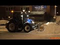 4k new holland ts110 plowing a lot of snow