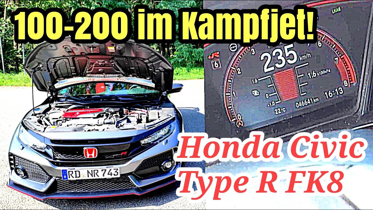 100-200 im Kampfjet! - Honda Civic Type R FK8 | Zeiten messen Dragy 2022