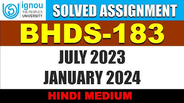BHDS 183 IGNOU SOLVED ASSIGNMENT 2023 2024 | अनुवाद सिद्धांत और प्रविधि | JULY 2023 JAN 2024 | HINDI