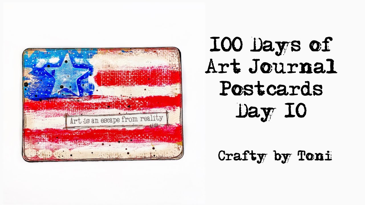 100 Days of Art Journal Postcards #10 - YouTube