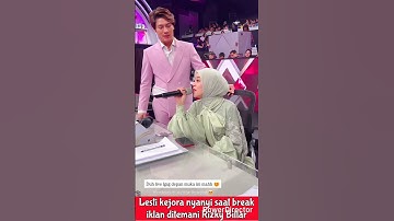 Lesti kejora nyanyi ditemani Rizky Billar saat break iklan #lestikejora #rizkybillar #leslar