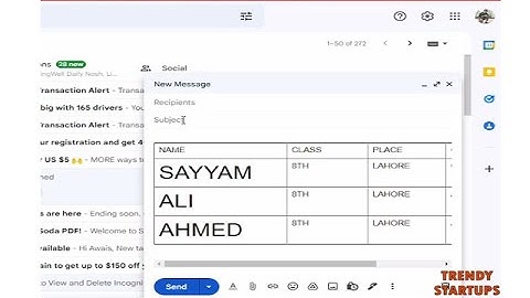 How To Create A Table In Gmail, Insert A Table In Gmail