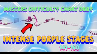 Master's Difficulty Chart Obby PURPLE INTENSE SECTION (141-160) | ROBLOX Wealth