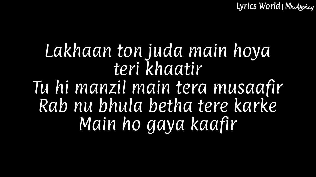Tera ban jaunga song lyrics from movie Kabir Singh YouTube
