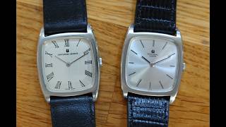 c1975 Universal Geneve Tank men's vintage watches - same reference, different model.  Ref' 842114