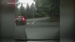Wild dashcam video shows road rage suspect driving in reverse in Oregon
