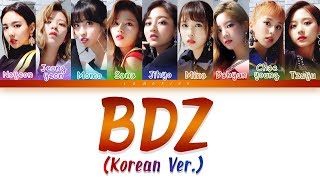 TWICE (트와이스) - BDZ (Korean Ver.) [Color Coded Lyrics/Han/Rom/Eng] Resimi