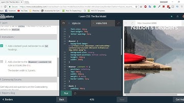 Learn CSS | Codecademy | The Box Model lesson 1 to 7 by Steel Brain . PB
