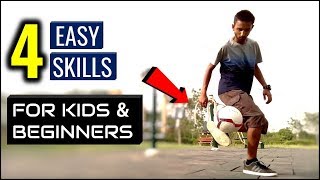 4 Basic/Easy Football Skills For Beginners | Learn Beginner Football Skills - Tutorial In Hindi