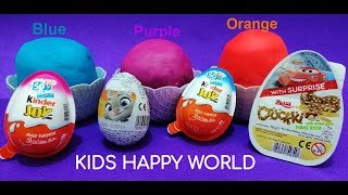 Play Doh Ice Cream Cups Kinder Surprise Eggs And 3 Surprise Toys Zootropolis Pixar Cars