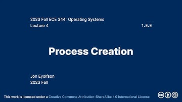 Process Creation (2023 Fall ECE 344 Section 1)