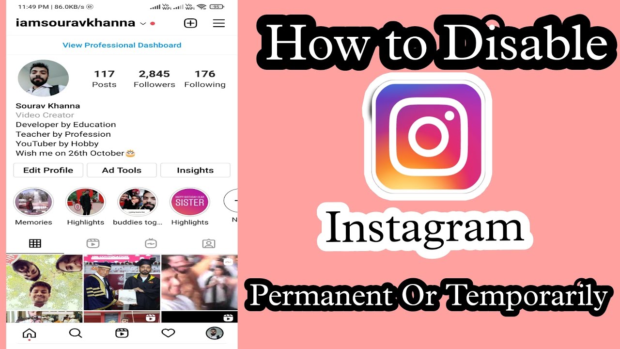 How to Disable Instagram Account | Temporary or Permanent Disable Instagram account