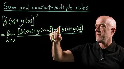 Sum and Constant Multiple Rules for Derivatives | Lecture 12 | Calculus for Engineers